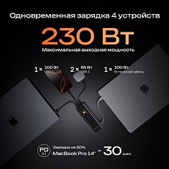 Повербанк EcoFlow RAPID Pro (20000 мАч, 230 Вт, встроенный кабель 100 Вт)