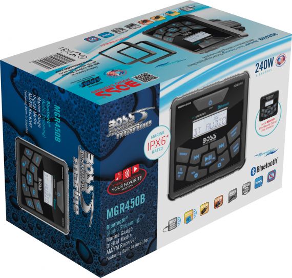 Магнитола морская Boss Audio MGR450B 60х4 Вт