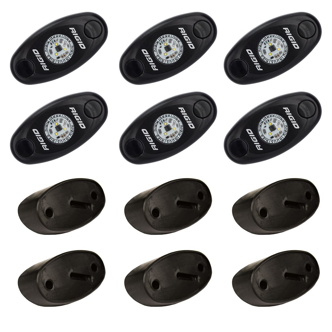 Светодиодный фонарь RIGID Rock Light Kit Cиний цвет свечения (6 модулей)