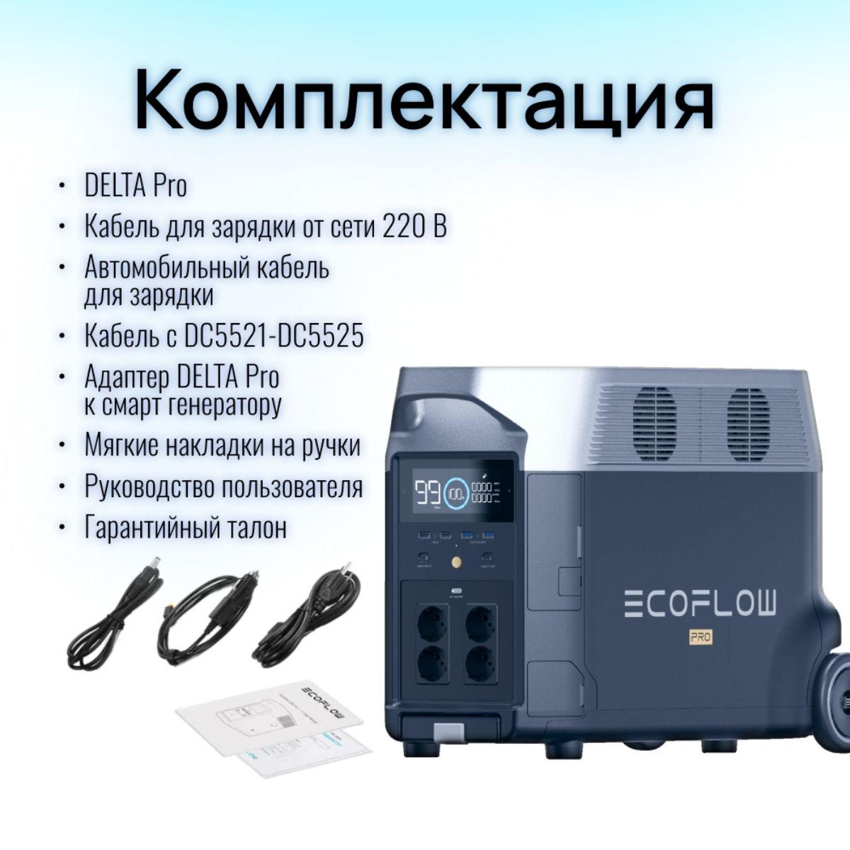 Портативная зарядная станция EcoFlow DELTA Pro 3600 Втч