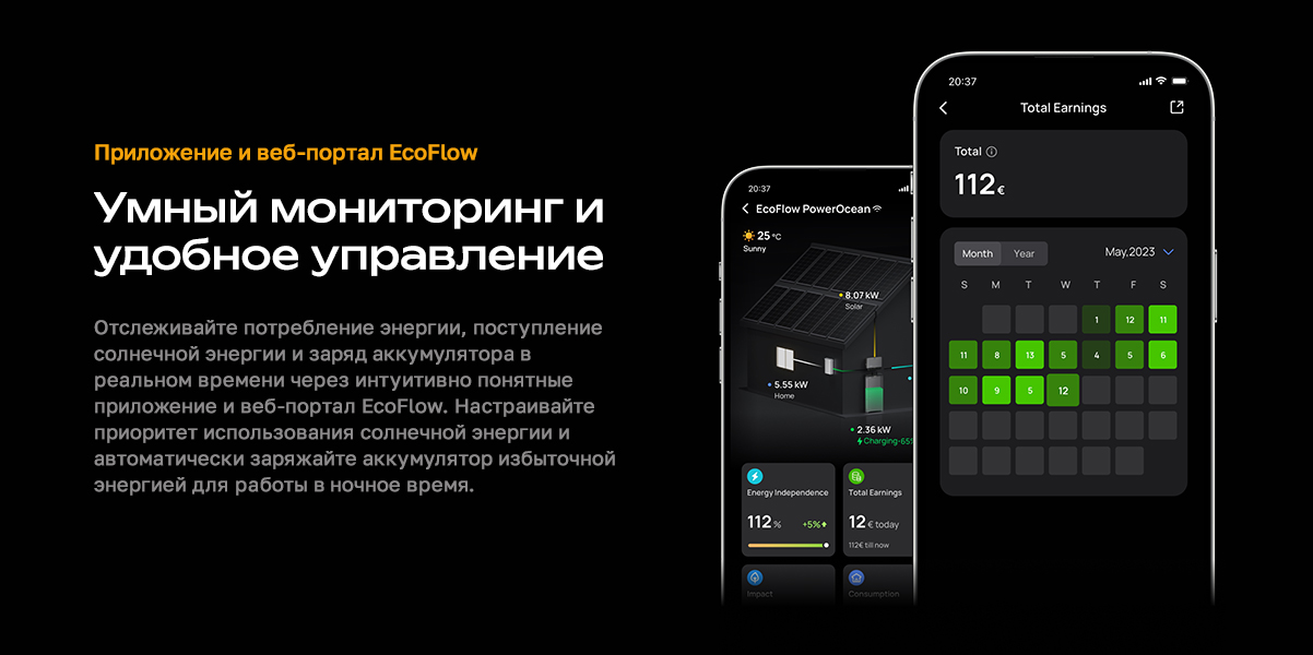 Трехфазная система энергоснабжения EcoFlow PowerOcean 10 кВтч