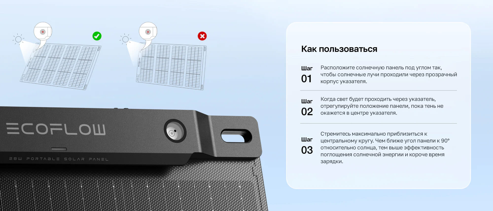 Солнечная панель складная EcoFlow 28 Вт