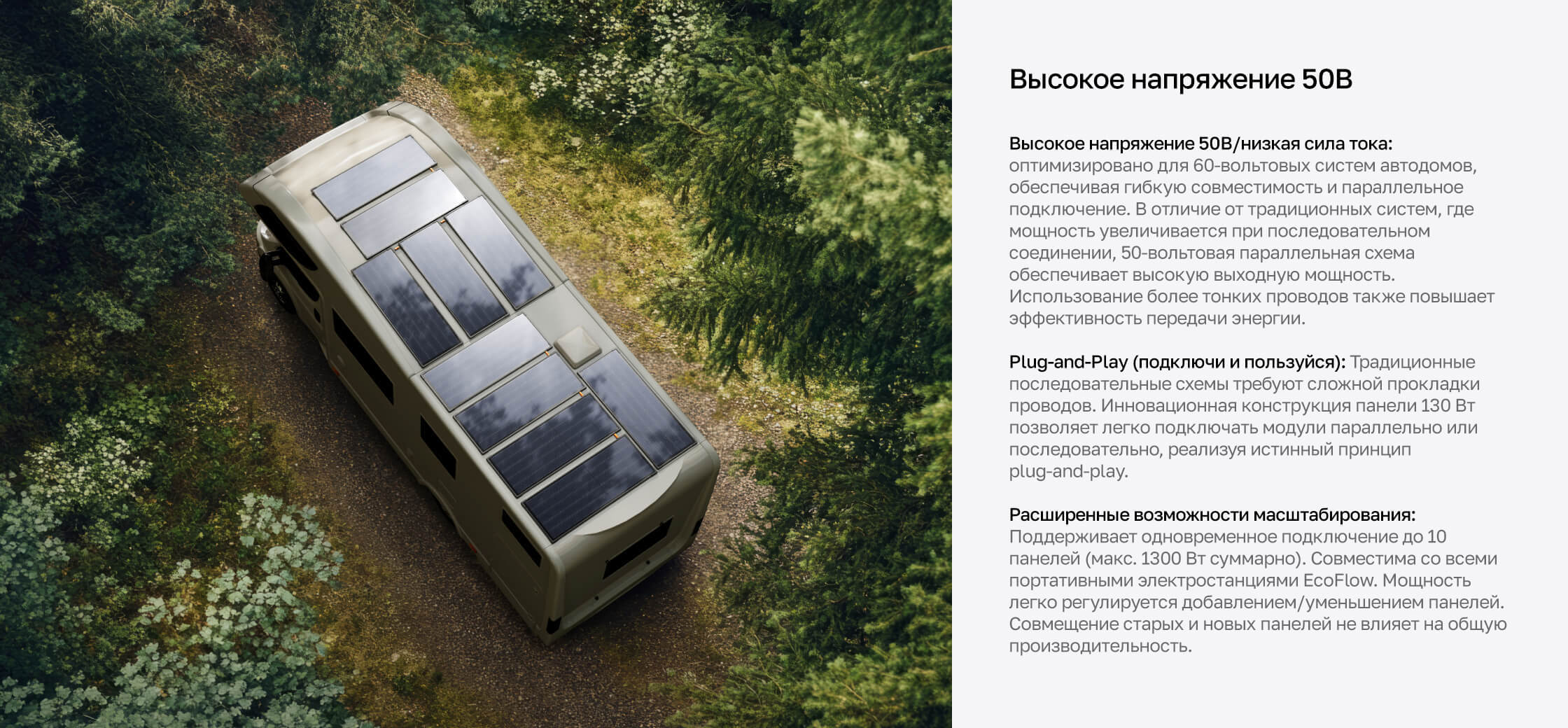 Комплект из 2 жестких солнечных панелей по 130 Вт RVMax
