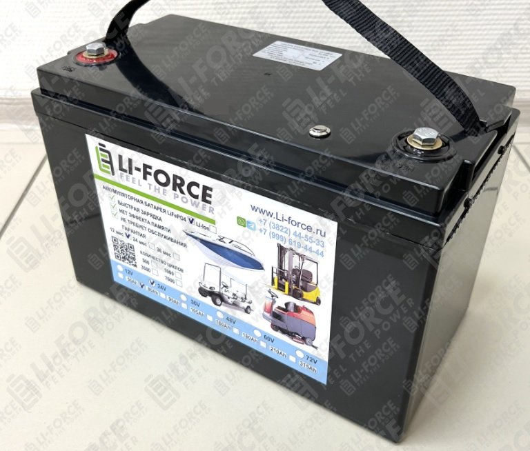 Аккумуляторная батарея Li-Force 24В 90Ач LiFePO4, 8S6P