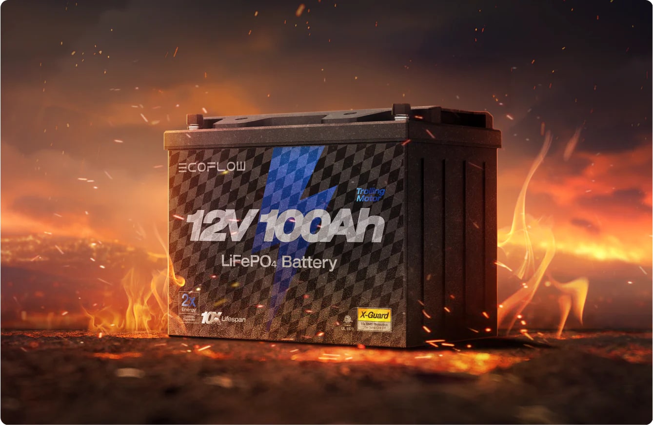 Тяговый аккумулятор EcoFlow 12 В 100 Ач LiFePO4 литиевый
