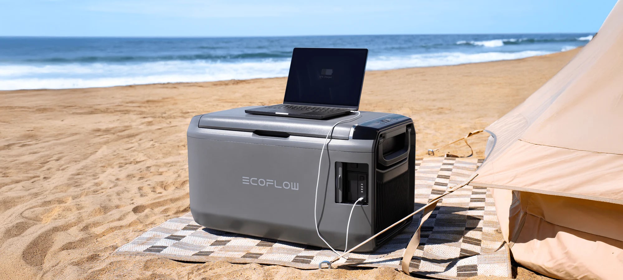 Портативный холодильник-морозильник EcoFlow GLACIER Classic (55 л) + аккумулятор