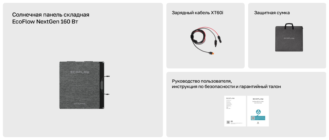 Солнечная панель складная EcoFlow NextGen 160 Вт