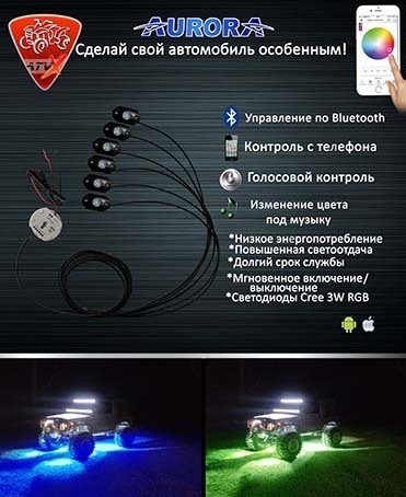 Светодиодная RGB подсветка Aurora 8 модулей