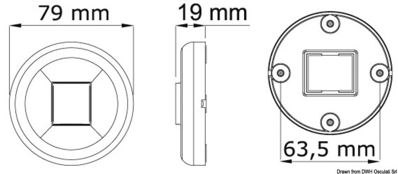 Кормовой огонь светодиодный Osculati Mouse Stern 12 В 0,32 Вт