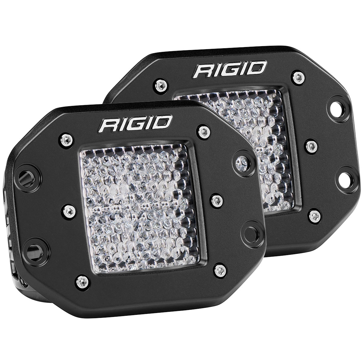 RIGID D-серия PRO (4 светодиода) — Рабочий свет — Врезная установка (пара)