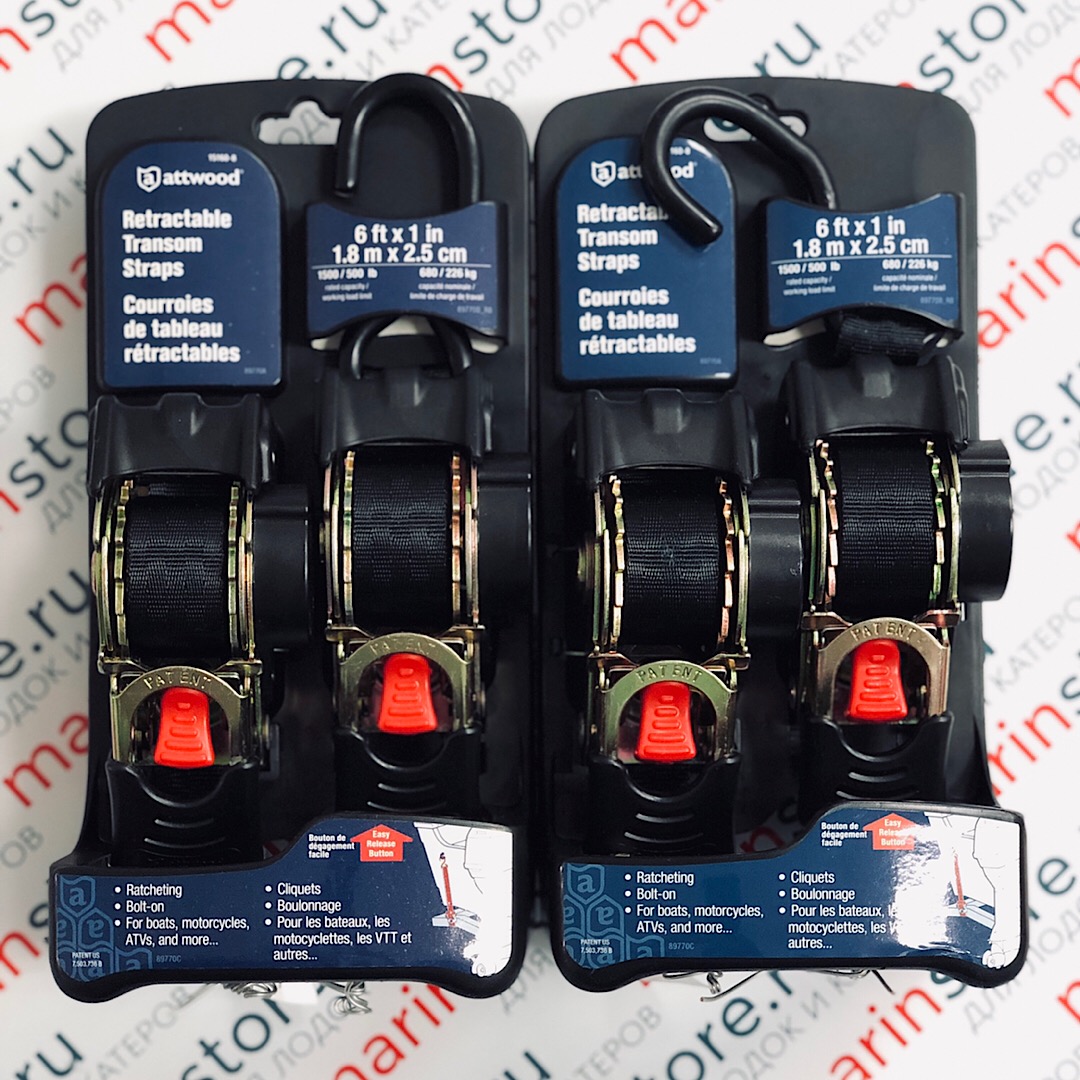 Attwood стропы для транцевого крепления лодки (TRANSOM STRAP,1" RATCHETI)