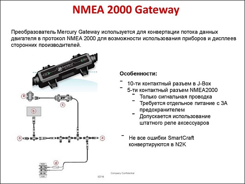 Кабель Mercury - NMEA 2000 (MODULE-GATWY MULT)