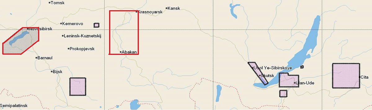КАРТА C-MAP Сибирские озера