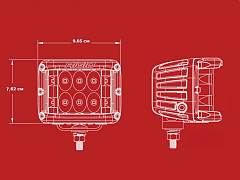 RIGID D-SS Серия PRO (7 светодиодов) Ближний свет (пара)
