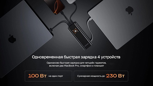 Повербанк EcoFlow RAPID Pro (20000 мАч, 230 Вт, встроенный кабель 100 Вт)