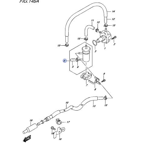 Фильтр топливный Suzuki Marine 15410-87L00-000