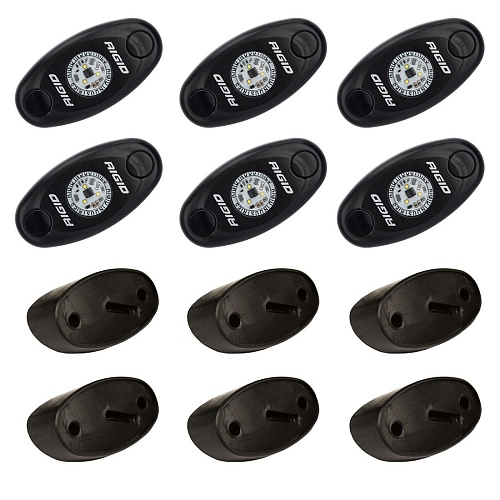 Светодиодный фонарь RIGID Rock Light Kit Cиний цвет свечения (6 модулей)