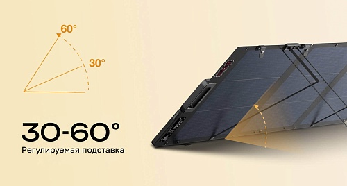 Солнечная панель складная облегченная двусторонняя EcoFlow 160 Вт