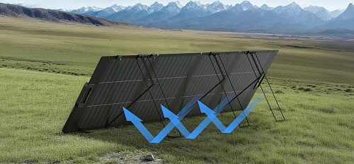 Солнечная панель складная облегченная двусторонняя EcoFlow 220 Вт
