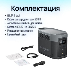 Портативная зарядная станция EcoFlow DELTA 2 Max 2048 Втч