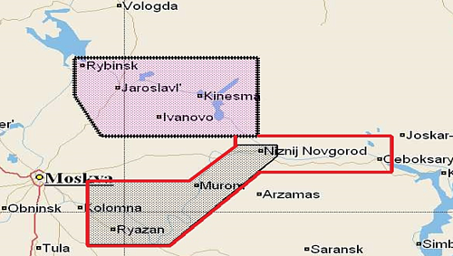 КАРТА C-MAP Река Волга: Рыбинск - Городец