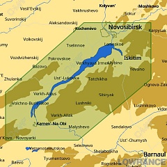 КАРТА C-MAP Новосибирское водохранилище