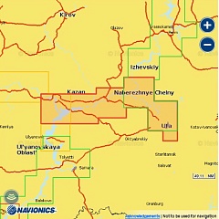 Карта Navionics Река Белая и нижняя Кама