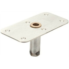 Основание для стойки сидения Attwood 4" x 8" нерж.сталь, бронзовая втулка