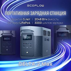 Портативная зарядная станция EcoFlow DELTA 2 Max 2048 Втч