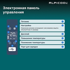 Компрессорный автохолодильник Alpicool C25 25л (-20/+10°C, 12/24В)