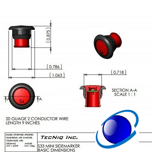 Светодиодный фонарь врезной S33 Steady Burn TecNiq белый