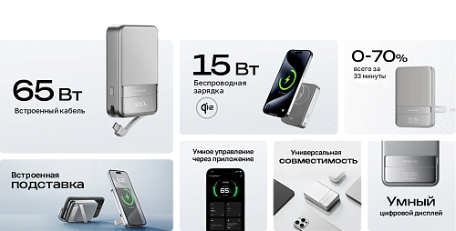 Повербанк EcoFlow RAPID Magnetic (10000 мАч, 15 Вт, магнитная зарядка)