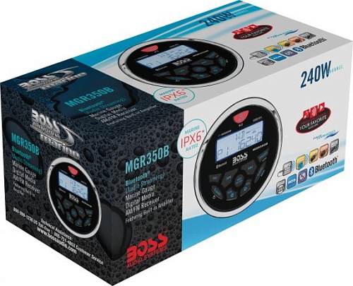 Влагозащищенная морская магнитола Boss Audio 4x60Вт MGR350B