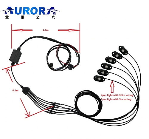 Светодиодная RGB подсветка Aurora 8 модулей