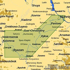 КАРТА C-MAP Низовье реки Оки
