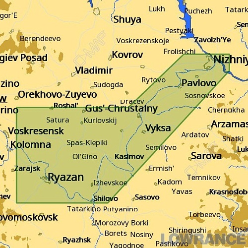 КАРТА C-MAP Низовье реки Оки