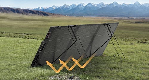 Солнечная панель складная облегченная двусторонняя EcoFlow 160 Вт