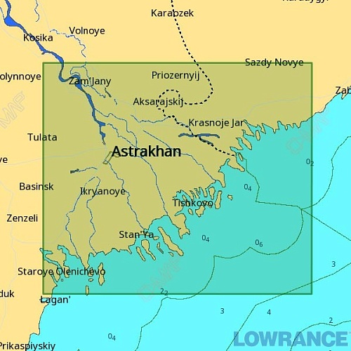 КАРТА C-MAP Река Волга, дельта