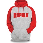 Толстовка RAPALA Sweatshirt серая с красными рукавам