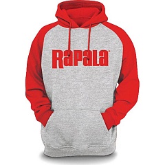 Толстовка RAPALA Sweatshirt серая с красными рукавам