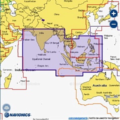 Карта Navionics Индийский океан и Южно-Китайское море
