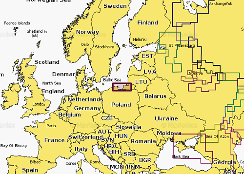 Карта Navionics Калининградская область