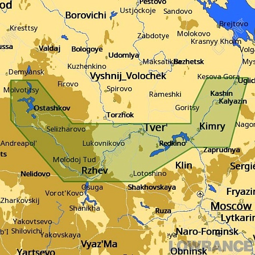 КАРТА C-MAP Тверь - Углич и озеро Селигер