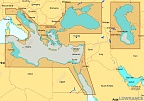КАРТА C-MAP Восточная часть Средиземного моря, Черное и Каспийское моря