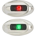 Навигационные огни Attwood LightArmor LED (красный и зеленый) нержавеющая сталь элипс