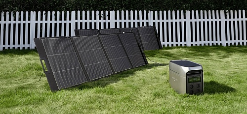 Солнечная панель складная облегченная двусторонняя EcoFlow 220 Вт