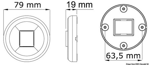 Кормовой огонь светодиодный Osculati Mouse Stern 12 В 0,32 Вт