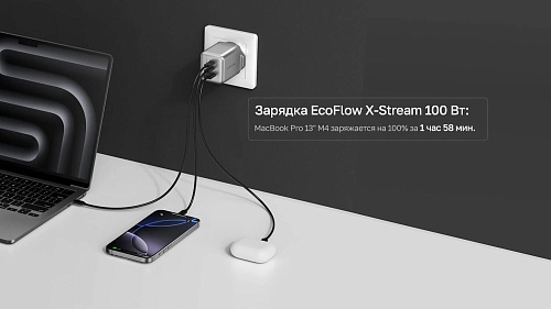 Зарядное устройство EcoFlow RAPID Pro (100 Вт, 3 порта, GaN)